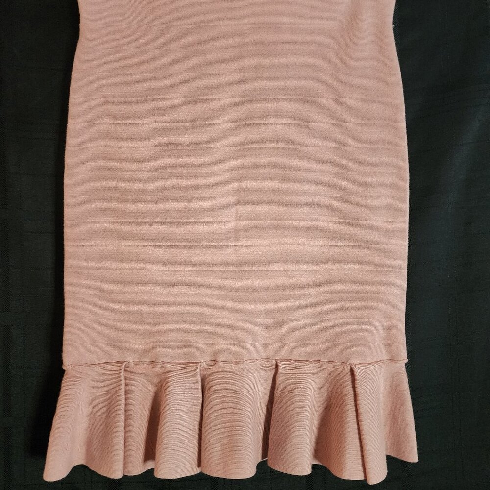 Express Pink Ruffled Mini Skirt